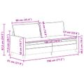 vidaXL Sada pohoviek 2 ks Krémová Látka