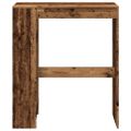 vidaXL Barový stôl s policami staré drevo 90x40x103,5 cm kompoz. drevo