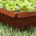 vidaXL Slimáková ohrada 4 ks 13,5 x 13,5 x 25 cm Hrdzavý