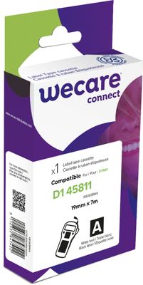 WECARE ARMOR páska kompatibilná s DYMO S0720910, Biela/Čierna, 19MM*7M