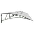 vidaXL Vchodová strieška sivá a priehľadná 400x75 cm polykarbonát