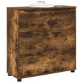 vidaXL Úložná skrinka 80 x 31 x 81 cm Kompozitné drevo Dymová dub
