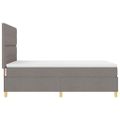 vidaXL LED box s pružinami Sivohnedá 160 x 200 cm látka