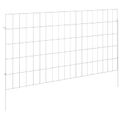vidaXL Záhradný plot s kolíkmi 24 ks 95 x 50 cm Pozinkovaná oceľ