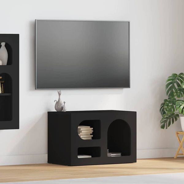 vidaXL TV skrinka ELST 60 x 35 x 40 cm Čierna Kompozitné drevo