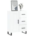 vidaXL Komoda lesklá biela 69,5x34x90 cm spracované drevo