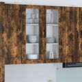 vidaXL Nástenný sklenený kabinet LUCCA Dymový dub 80 x 31 x 100 cm
