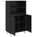 vidaXL Highboard Čierna 60 x 36 x 110 cm Kompozitné drevo