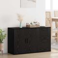 vidaXL Servírovacia skriňa Čierny dub 100 x 33 x 59,5 cm