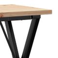 vidaXL Jedálenský stolík v tvare X 50x50x75,5 cm borovica a oceľ