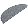 vidaXL Kobercové nášľapy na schody 15 ks modré 56x17x3 cm