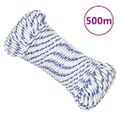 vidaXL Lodné lano biele 4 mm 500 m polypropylén
