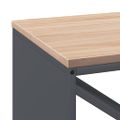 vidaXL Stojan na palivové drevo s drevenou doskou 100,5x35,5x40 cm