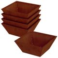vidaXL Záhradný kvetináč 5 ks Hrdzavý 40 x 40 x 15 cm