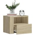 vidaXL Nástenné nočné stolíky 2 ks dub sonoma 45x30x35 cm