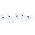 vidaXL LED Soby 5 ks Strieborná 43 x 18 x 66 cm látka LED diód