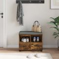 vidaXL Predsieňová lavica Údený Dub 60 x 38 x 46 cm