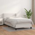 vidaXL Boxspring posteľ s matracom biela 80x200 cm umelá koža