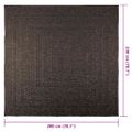vidaXL Koberec ZIZUR 200x200 cm, jutový vzhľad, interiér a exteriér