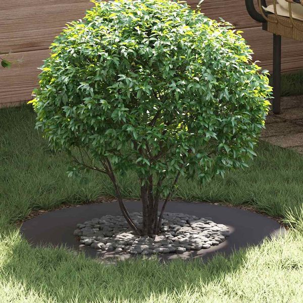 vidaXL vhodný pre plochý stromový krúžok Čierna Ø40 / 70 cm Oceľ