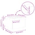 vidaXL Ottoman s Úložným Priestorom Modrá 60 x 60 x 45 cm látka