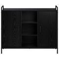 vidaXL Servírovacia skriňa Čierny dub 97 x 33 x 81 cm Kompozitné drevo