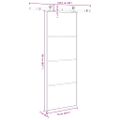vidaXL Posuvné dvere s kovaním 76x205 cm ESG sklo a hliník