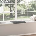 vidaXL Vankúš na lavičku Pl plush kord Svetlosivá Hĺbka 35 cm