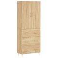 vidaXL Vysoká skrinka dub sonoma 69,5x34x180 cm spracované drevo