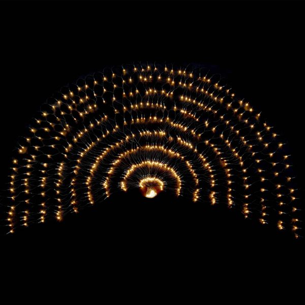 vidaXL Led Sieť Tmavozelená