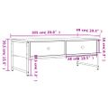 vidaXL Konferenčný stolík hnedý dub 101x49x39,5 cm kompozitné drevo