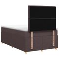 vidaXL Posteľ boxspring s matracom Tmavohnedá 120 x 200 cm Látka
