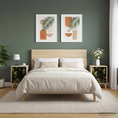 vidaXL Nočný stolík RHENEN 2 ks Dub sonoma 36 x 33 x 50 cm