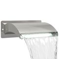 vidaXL Vodopád do bazéna s LED Nerezová oceľ 304 30 x 9 x 26 cm