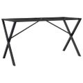 vidaXL Nohy jedálenského stola X-rám 140x60x73 cm oceľ