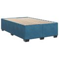 vidaXL Posteľ boxspring s matracom Modrá 120 x 200 cm Zamat