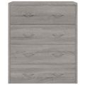 vidaXL Komoda so 4 zásuvkami 60x30,5x71 cm sivá sonoma