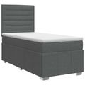 vidaXL Posteľ boxspring s matracom Tmavosivá 100 x 200 cm Látka