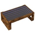 vidaXL Konferenčný stolík s nekonečnými LED dymový dub 90x53x30 cm