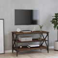 vidaXL TV skrinka hnedý dub 80x40x50 cm spracované drevo