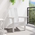 vidaXL Skladacia Adirondack kreslo Biela 80,5 x 74,5 x 92 cm HDPE