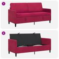 vidaXL Sofa s úložným priestorom Víno červené 172 x 78 x 87 cm