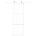 vidaXL Posuvné dvere biele 76x205 cm tvrdené sklo a hliník