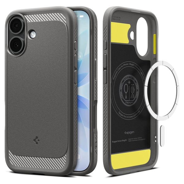 Puzdro Spigen Rugged Armor Mag Magsafe pre iPhone 17 sivé