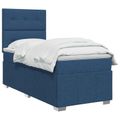 vidaXL Posteľ boxspring s matracom Modrá 100 x 200 cm Látka