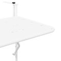 vidaXL Závesný balkónový stôl Biela 60 x 39 x 65 cm Oceľ