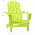 vidaXL Záhradná stolička Adirondack so stolíkom jedľový masív zelená