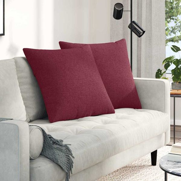 vidaXL Vankúše na pohovku 2 pcs Víno červené 60 x 60 cm látka