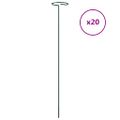 vidaXL Záhradné kolíky k rastlinám 20 ks tmavozelené 40 cm oceľ
