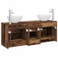 vidaXL Set kabinetov do kúpeľne 3 ks Staré drevo 49,5 x 41 x 64,5 cm